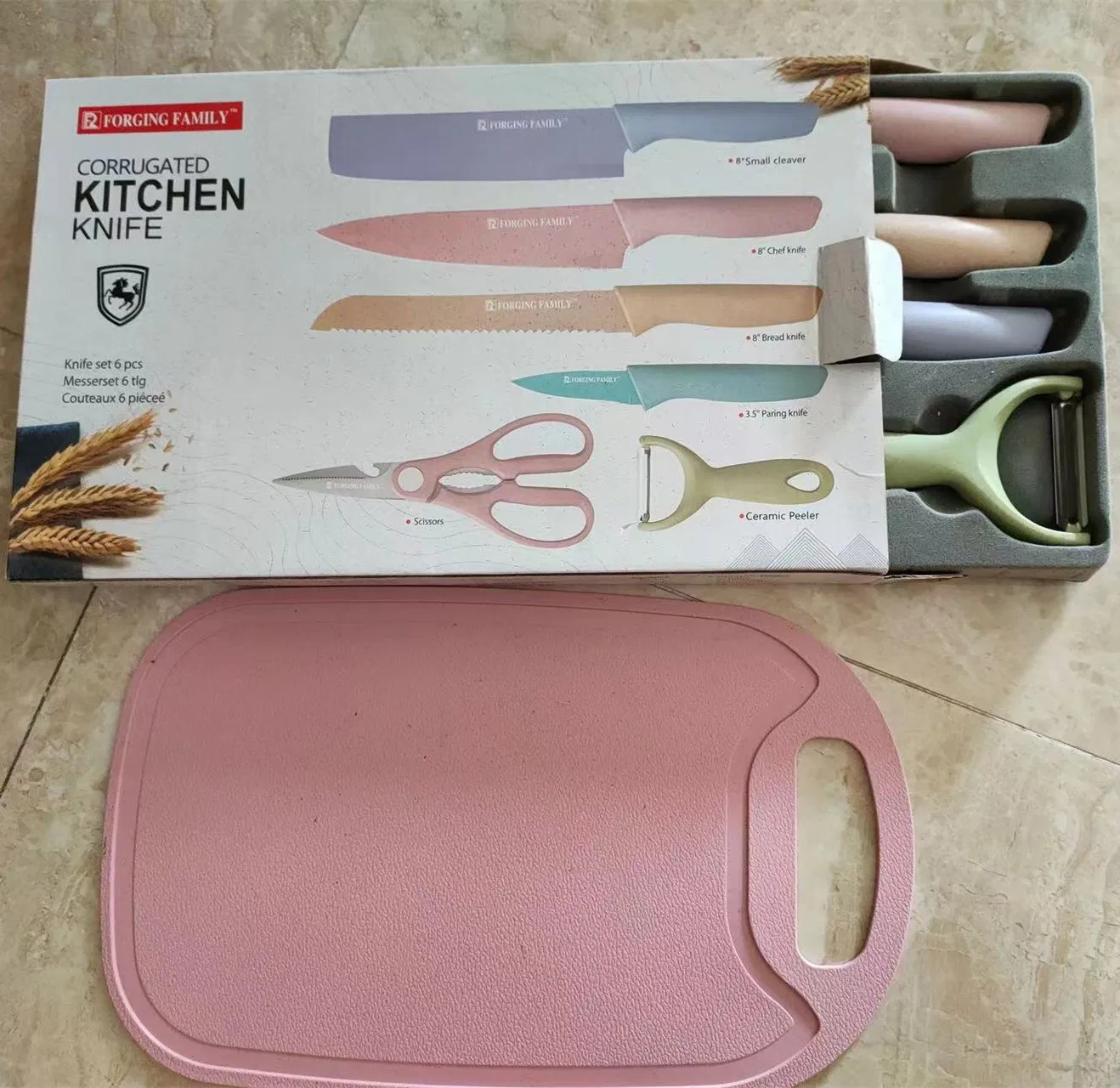 Набор кухонных ножей Macaron из нержавеющей стали