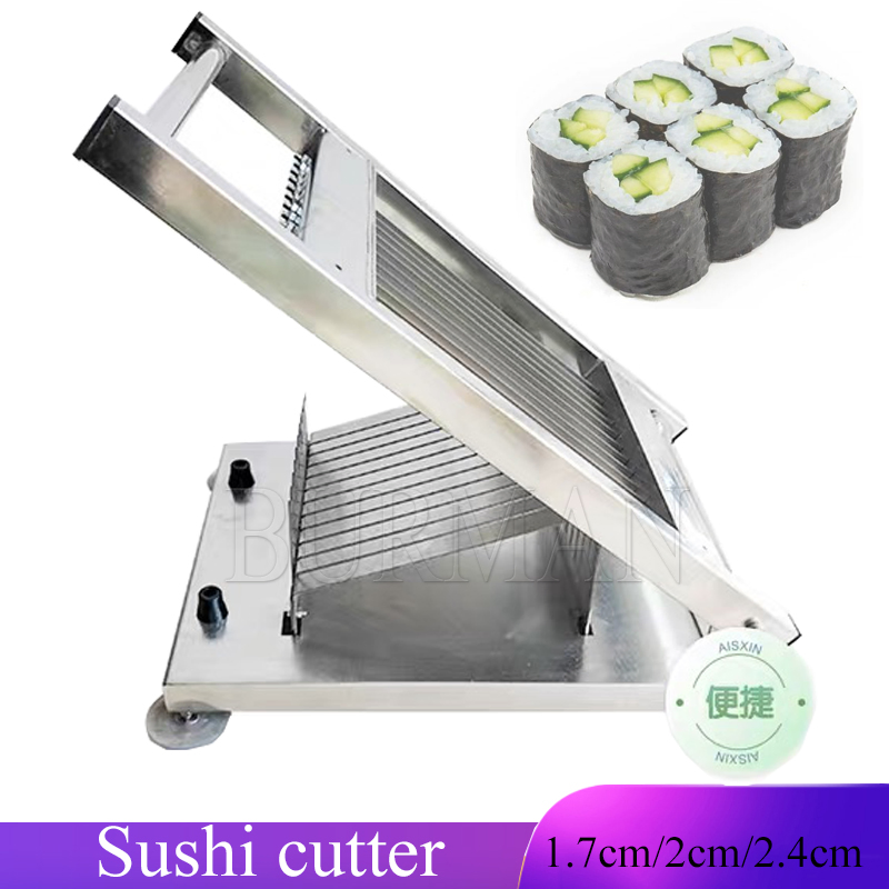 Manual Sushi Roll Cutter Machine Stainless Steel Japan Rice Ball Slicer Cutting