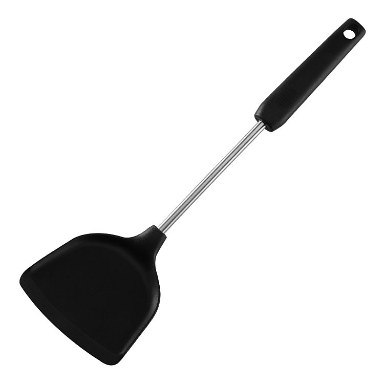 Durable Stainless Steel Handle Silicone Spatula Non Stick Solid Kitchen Turner