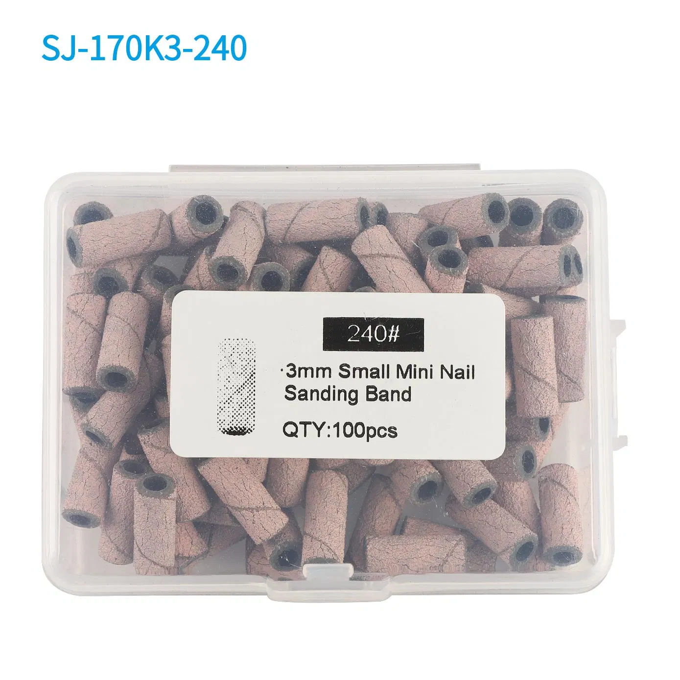 New Nail Drill Bits Tools Sj-170K3 Pink Abrasive 3.1mm Mini Small Nail Sanding Band