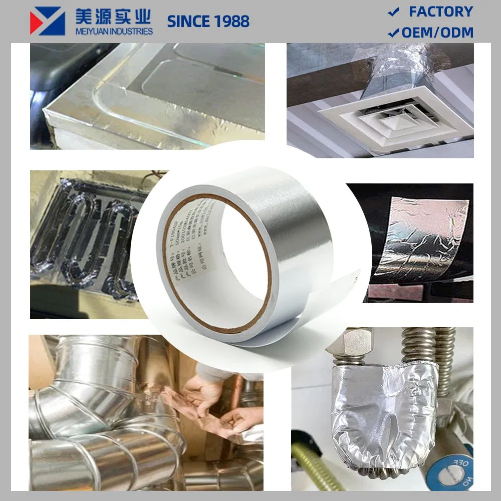 Air Conditioning Insulation Aluminum Tape Jumbo Roll UL 723 Approval Fireproof Aluminum Foil Duct Tape