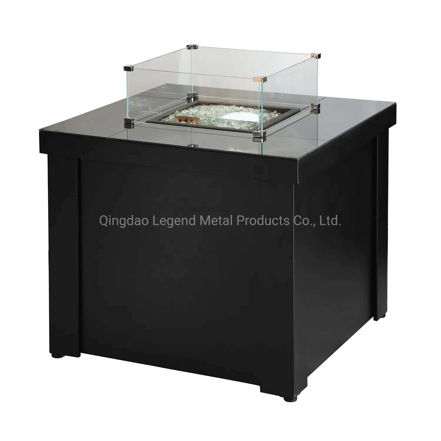 Popular Outdoor Gas Fireplace with Glass Wind Shade by LPG for Heating Lhotse 817
