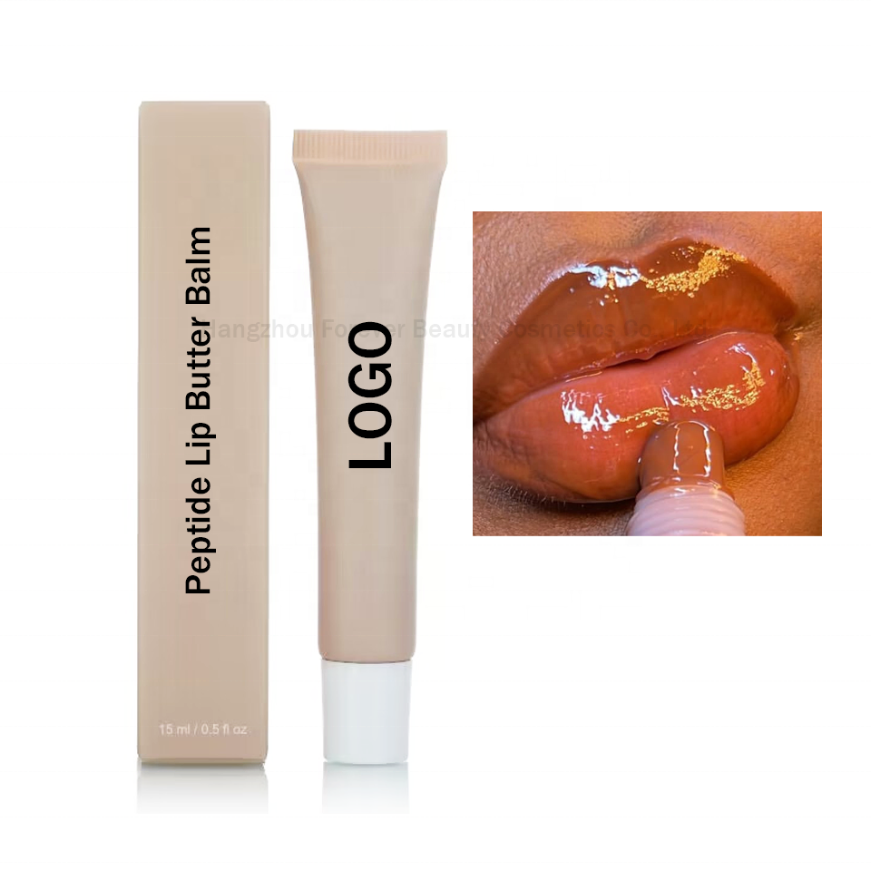 SPF Liquid Lip Butter Balm Customized Formula with Vitamin E Private Label Beige Tube for Beach Vacation and Summer Lip Care