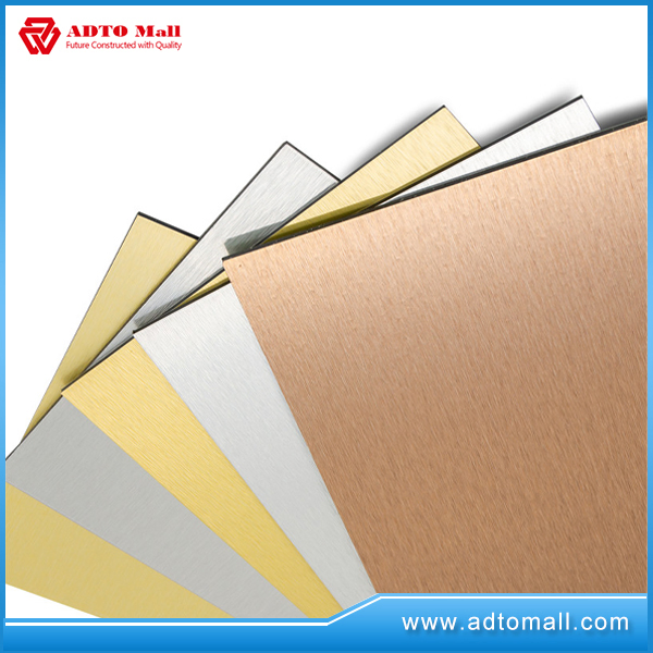 Decorative Building Material 4mm PVDF PE Bushed Acm ACP Sheet B1 Grade Fireproof Aluminum Composite Panel