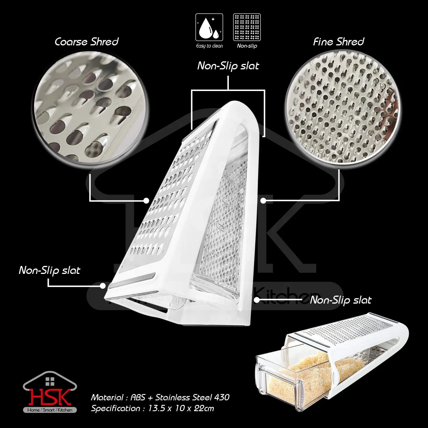 Coarse and Fine Grater Cheese Grater