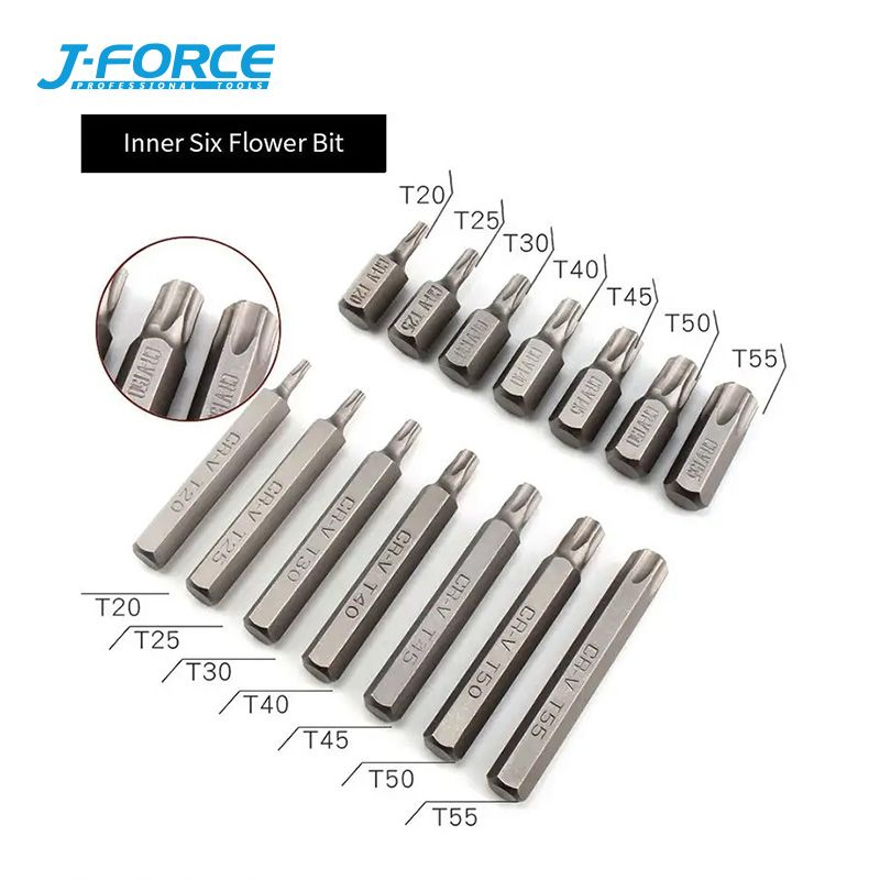 Набор бит 40PCS Hex, Torx, Splines для гайковерта