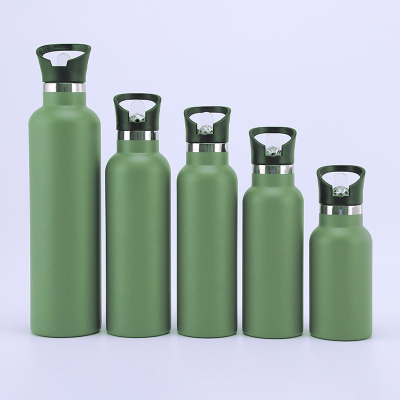 Top Seller Amazon Iron Flask 24oz Leak Proof Standard Metal Hot Cold with Straw Handle Lid Facory Custom Logo Color Customized Vacuum Flask Water Bottle