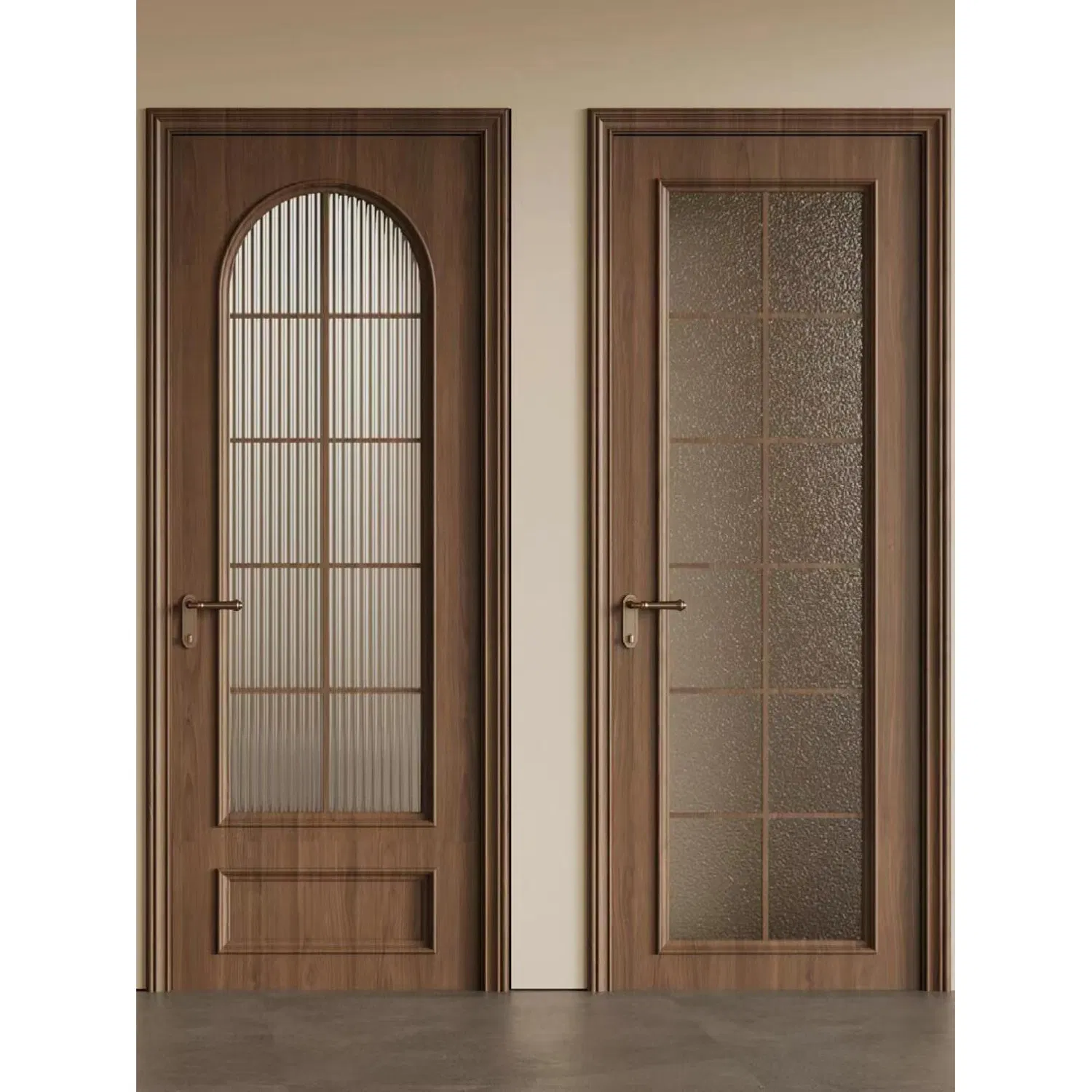 High Quality Durable Solid Wood Veneer Doors Soundproof and Painted for Hotel and Apartment Use Wholesale