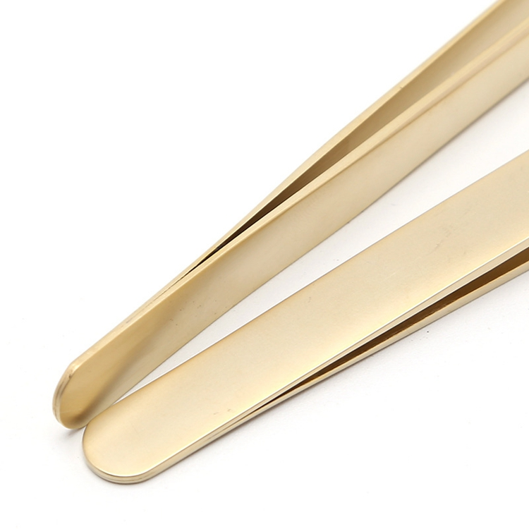 High-Precision Pearl Gold Volume Eyelashes Extension Tweezers Stainless Steel Mink Lashes Tweezers Eyebrow Tweezer