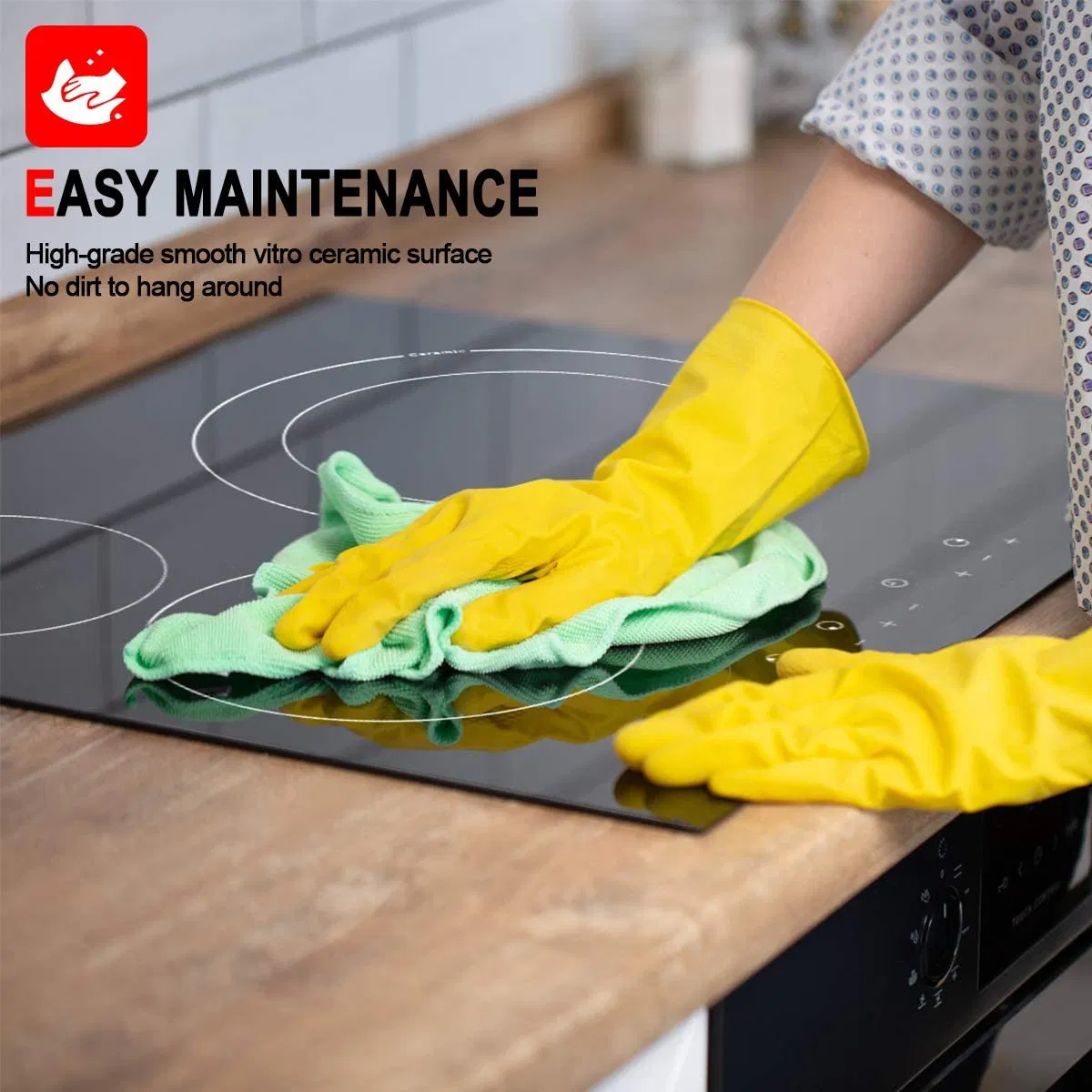 3 burner built-in type household use electric high light cooker