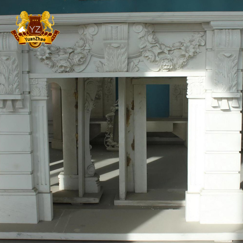High Quality Customized Size Natural Stone Marble Fireplace Mantel for Indoor Decoration with Cheap Price