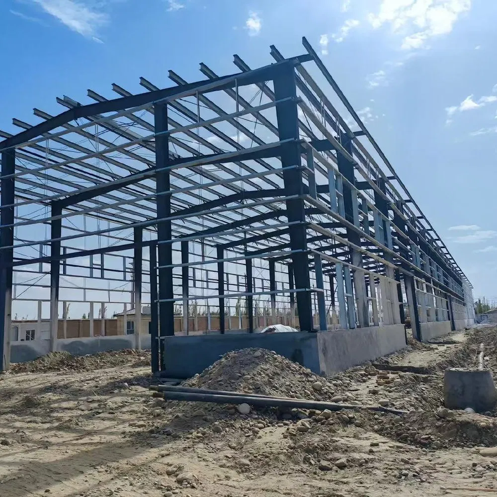 Steel Beam Parking Structure Sandwich Panel Prefab Warehouse