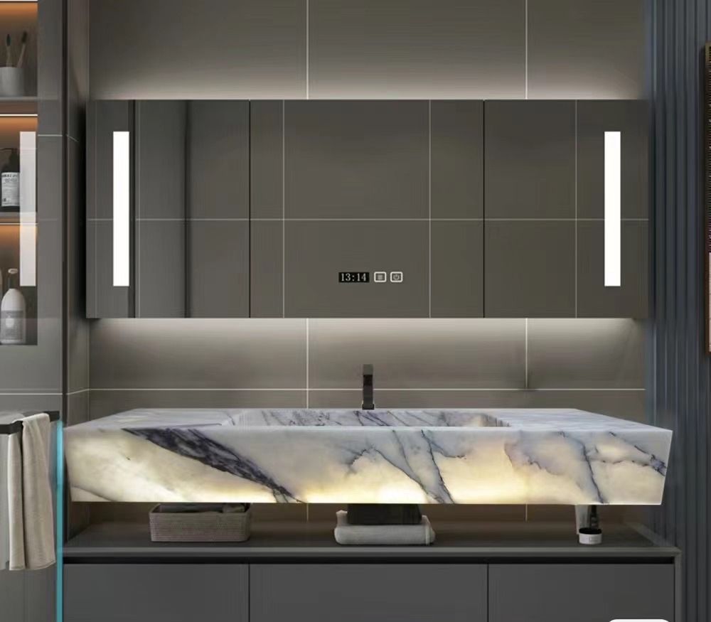 Elegant Artificial Stone Bathroom Furniture and Modern Kitchen Sink
