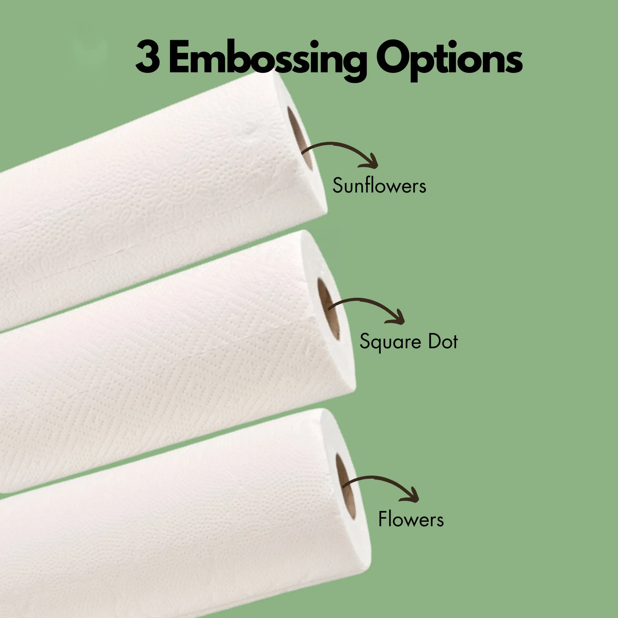 Custom Printed Paper Towels 2ply Bamboo Kitchen Tissue