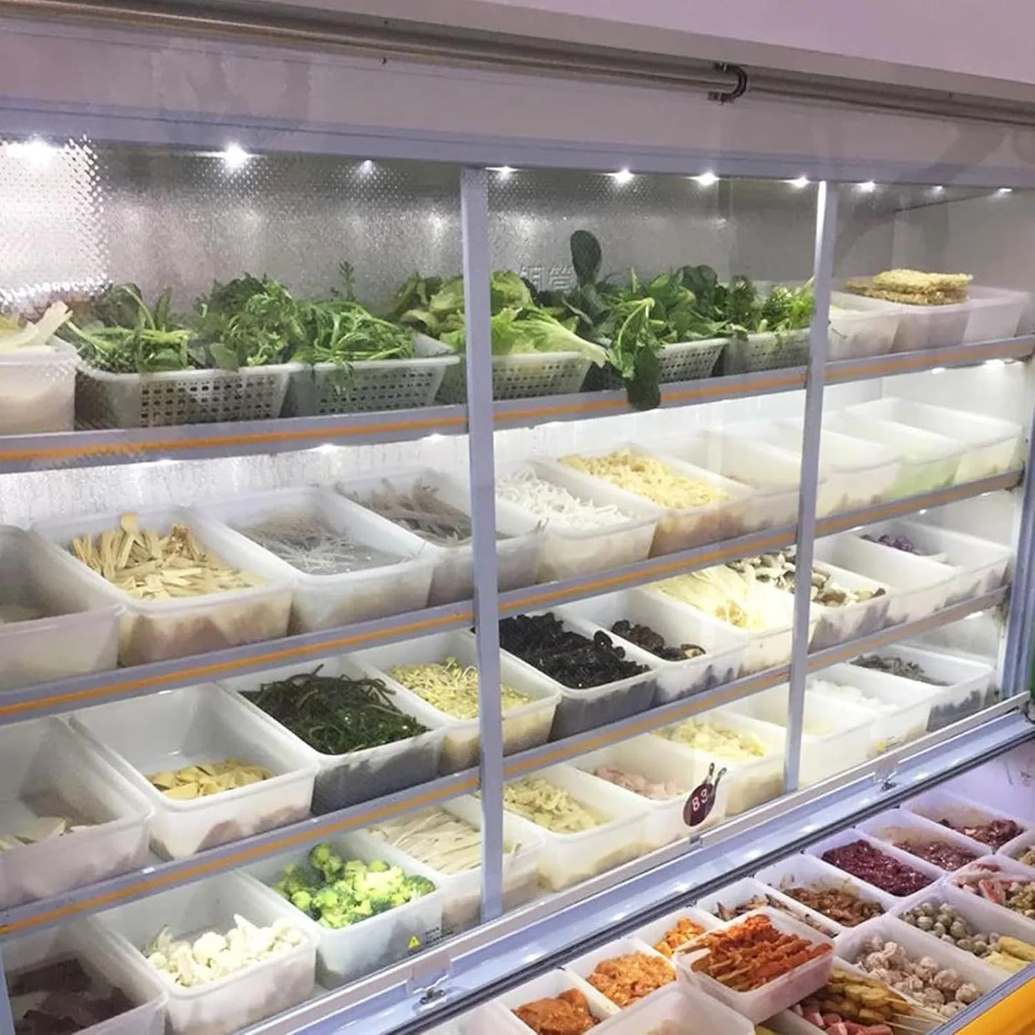 PVC Freezer Cover/Freezer Curtain/ Refrigerator Blind /Night Cover/Night Blind for Supermarket