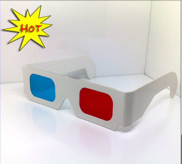 Factory Wholesale Custom 3D Anaglyph Red Cyan Cardboard CE Glasses