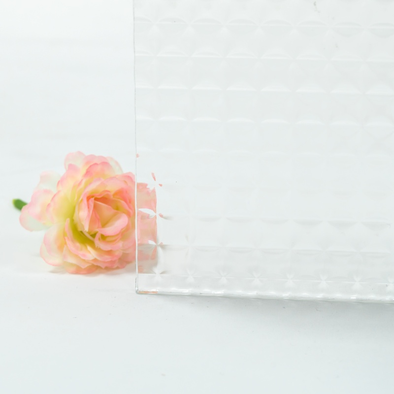 Custom Size Frosted Bathroom Partition Privacy Shower Enclosure Clear Pattern Glass