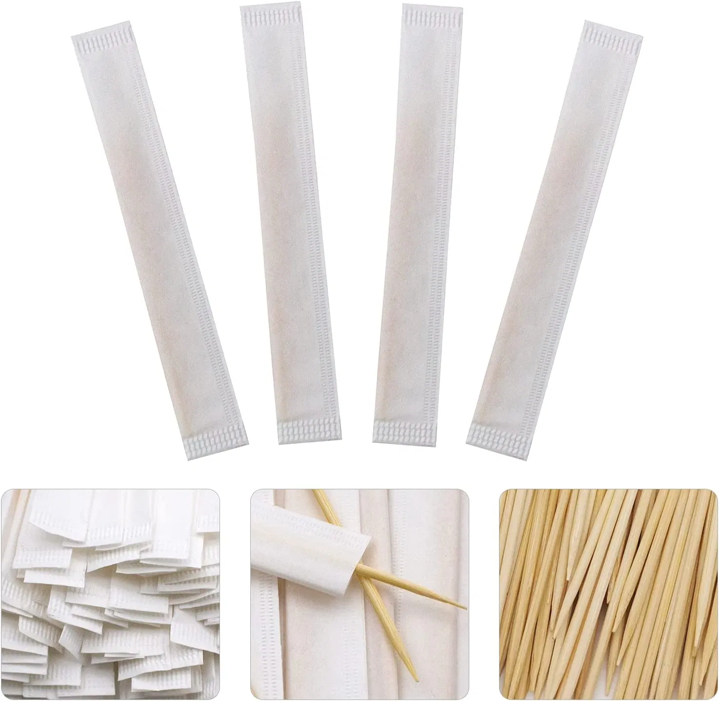 Disposable Bamboo Portable Household Banquet Bamboo Toothpicks 1000PCS Pack Independently Packaged Toothpicks
