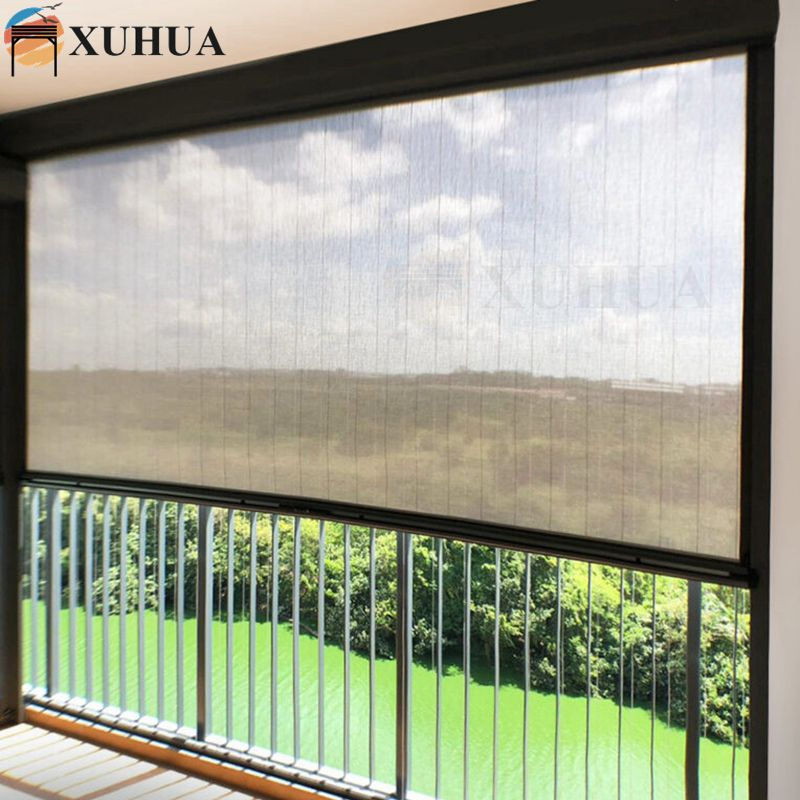 Xuhua Outdoor Motor Windproof Garden Corridor Motorised Blackout Motorized Shade Rolling Blinds