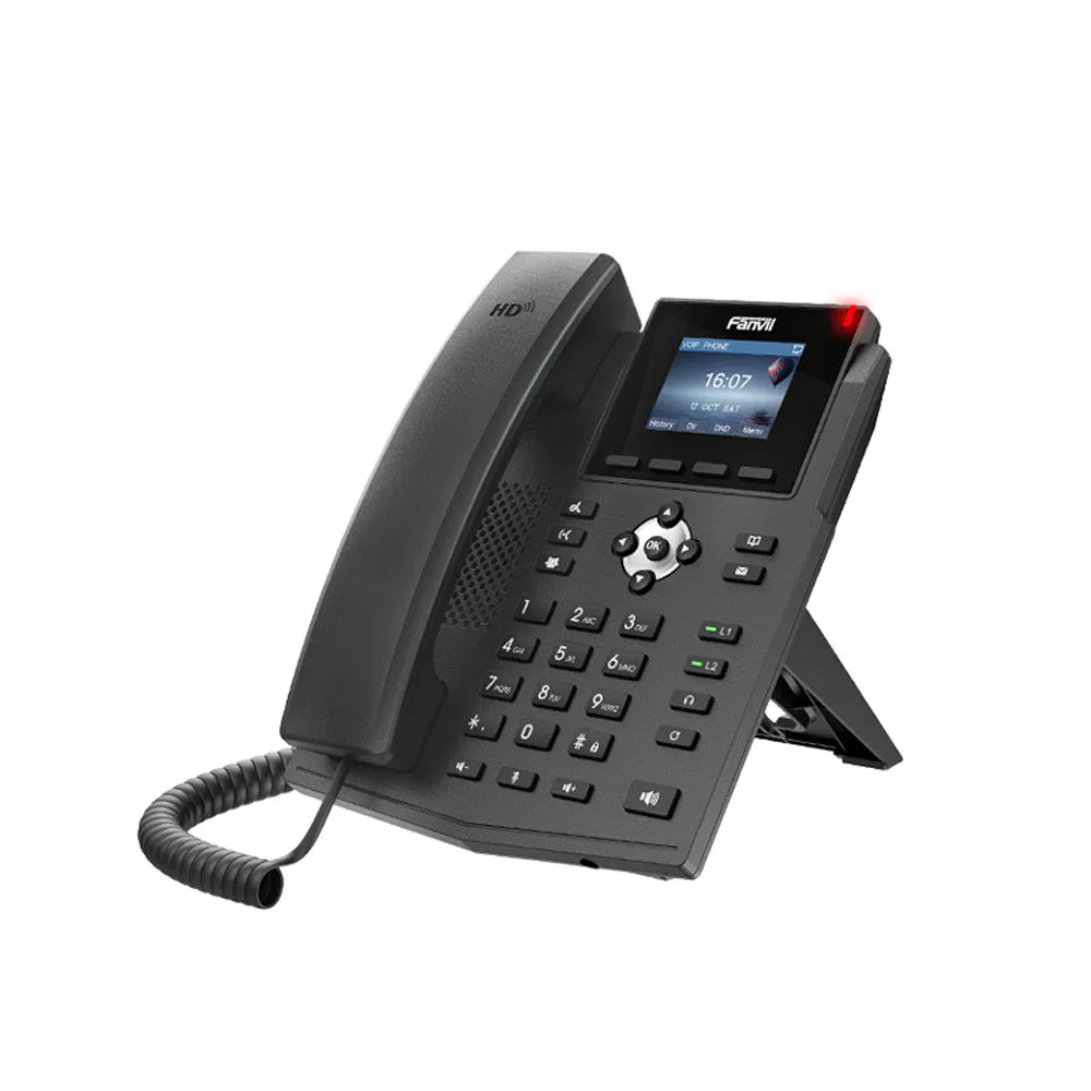 Fanvil X303W WiFi IP Phone, Business VoIP Phone with 4.3-inch LCD, Dual Gigabit Ports, PoE Support, HD Voice, Bluetooth for Office & Home Use