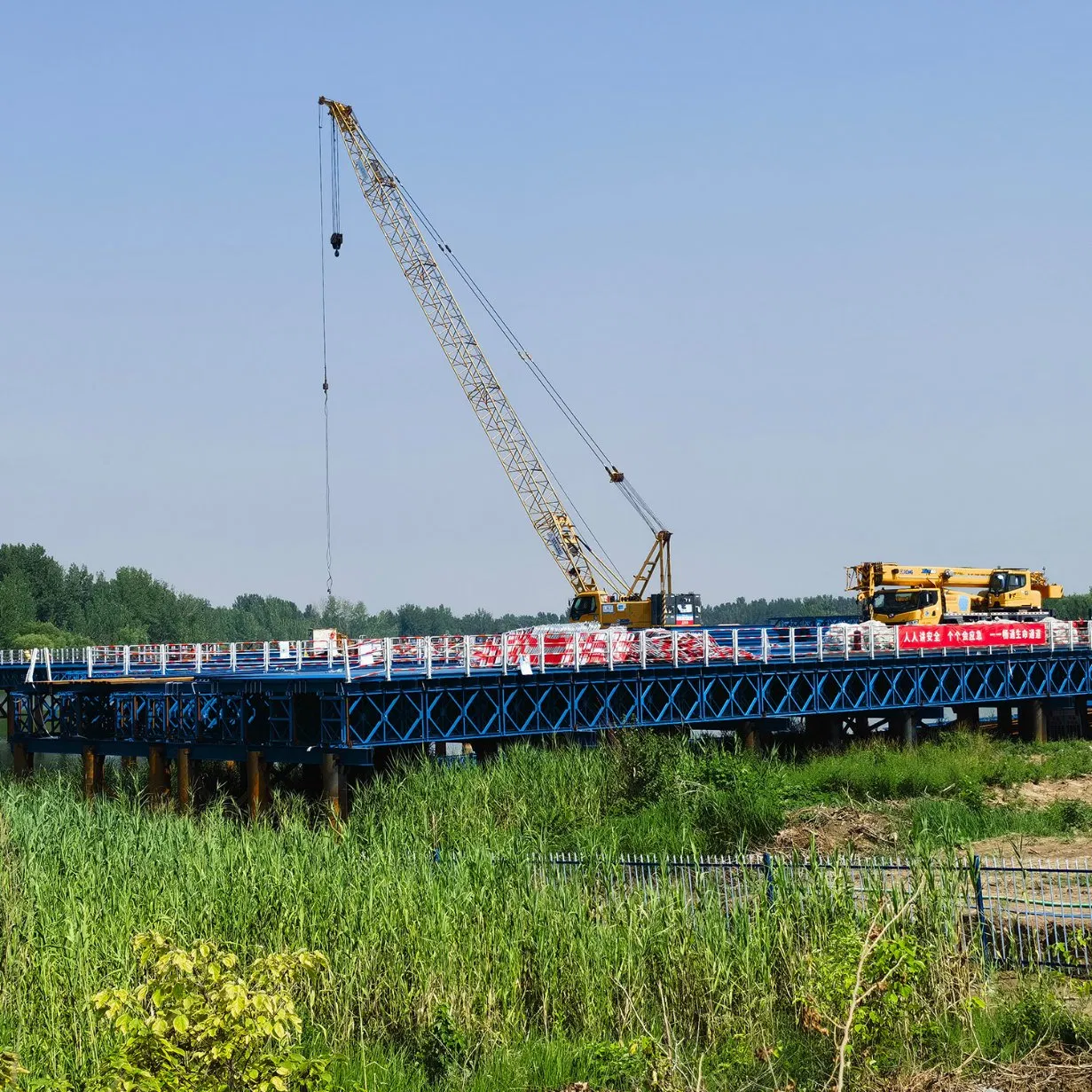 Durable Double Lane Steel Bailey Bridge for Global Distribution