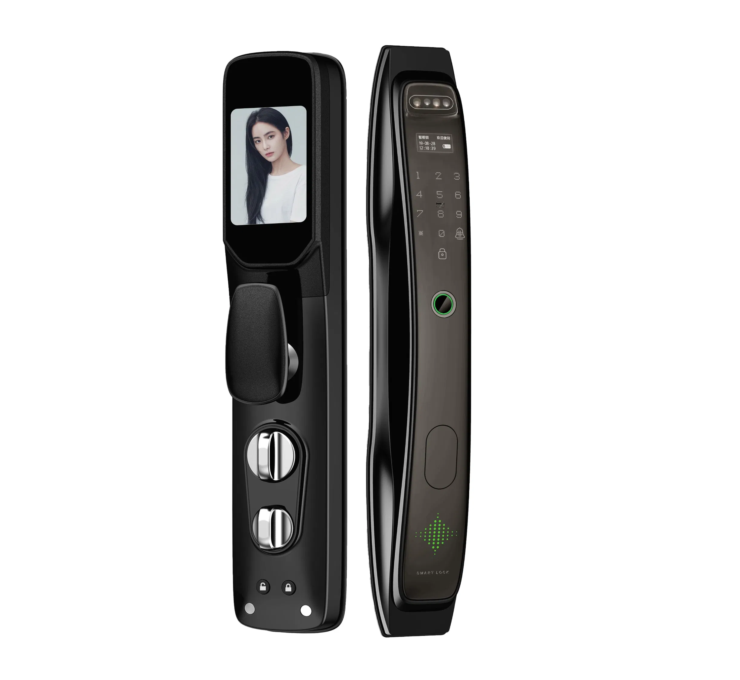 3D Face Recognition Fingerprint Image Transmission Door Viewer Smart Lock