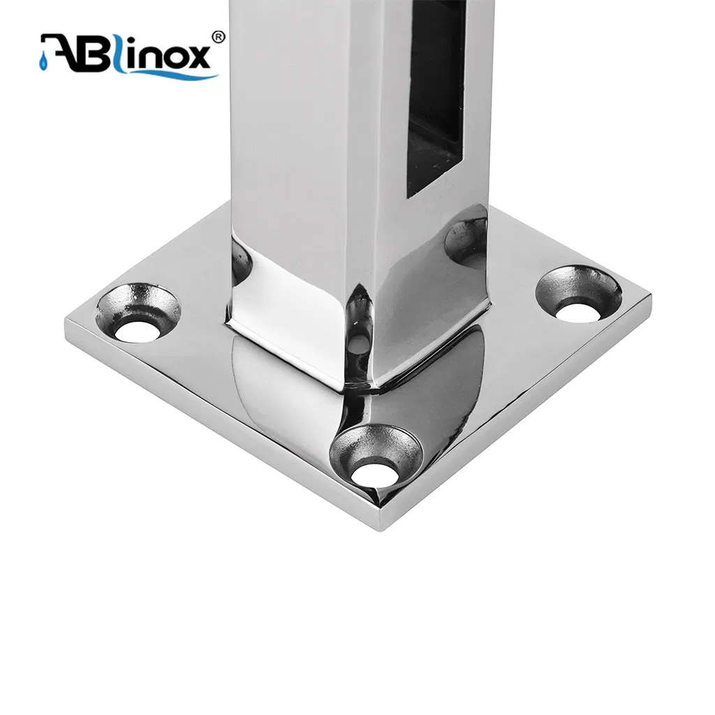 Ablinox Custom Stainless Steel Casting Safe Glass Clamp Silver Hinge for Balcony/Staircase/ Handrail