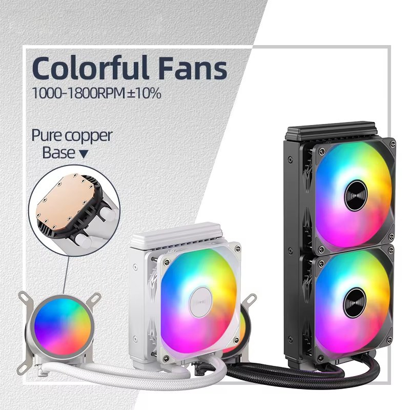 120/240mm CPU Water Cooler Liquid Cooling RGB Colorful Radiator for Am4
