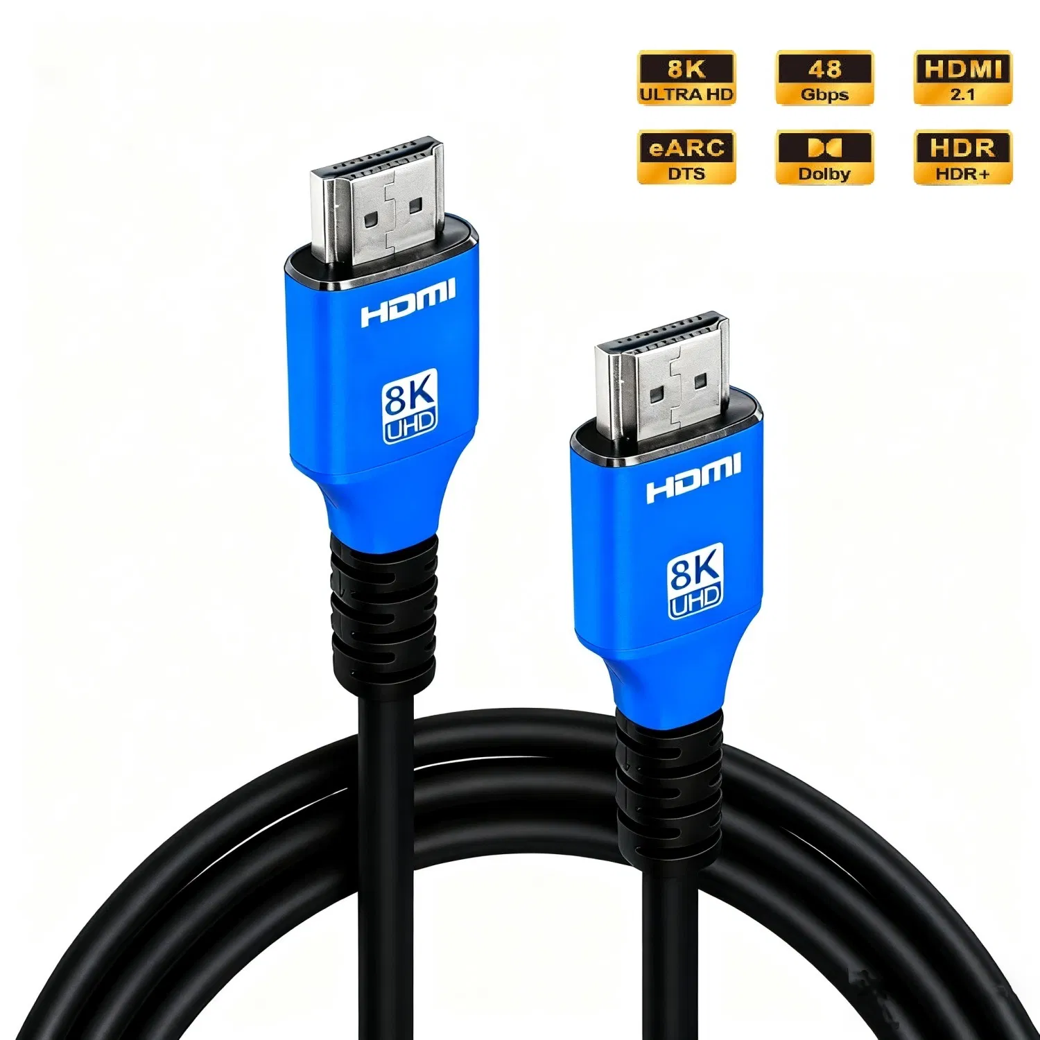 Compact HDMI Cable with Gold-Plated Connectors for Enhanced Performance