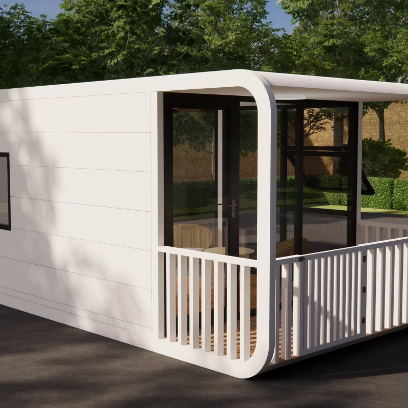 Professional Manufacture Apple Cabin 20FT 40FT Mobile House with Solar System Smart Security for Commercial Outdoor Homestay Business Cabin House with CE ISO