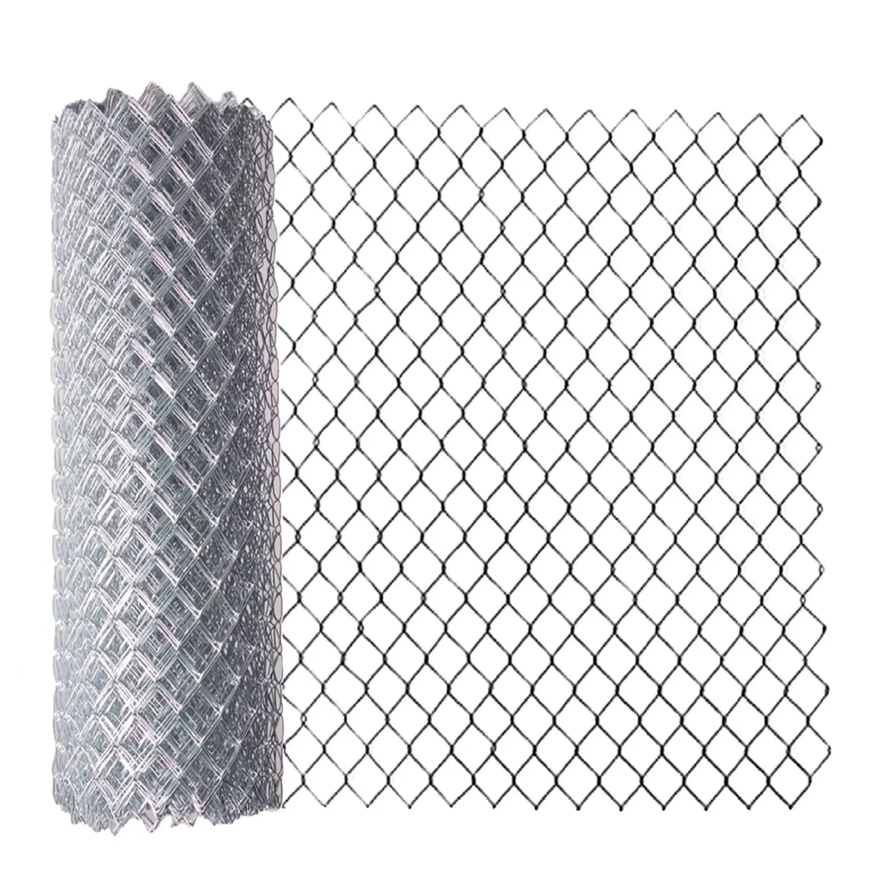 Customized Durable Galvanized Chain Link Fence Diamond Mesh Wire Steel Fence Mesh Galvanized PVC Coated Panels for Long Regular Use