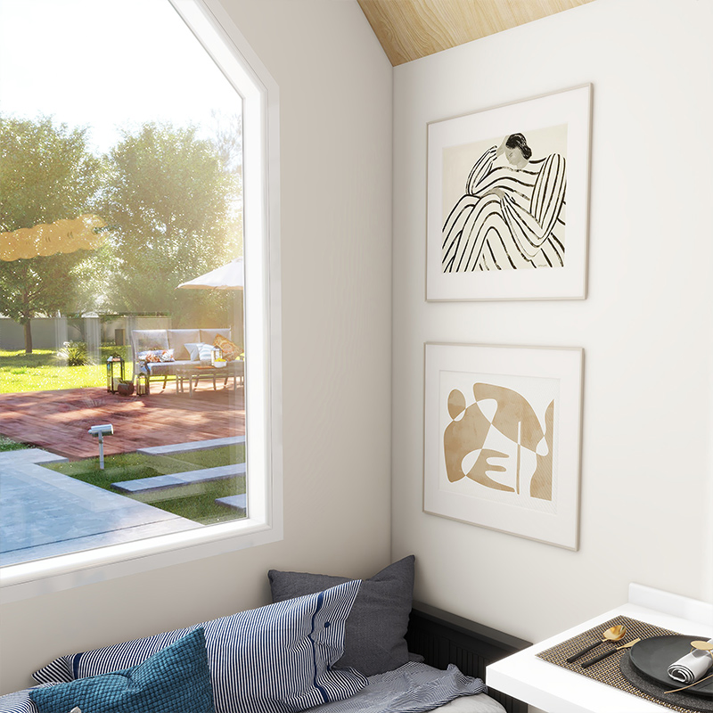 Prefabricated Homes Luxury Prefab Tiny House on Wheels with Solar Panel