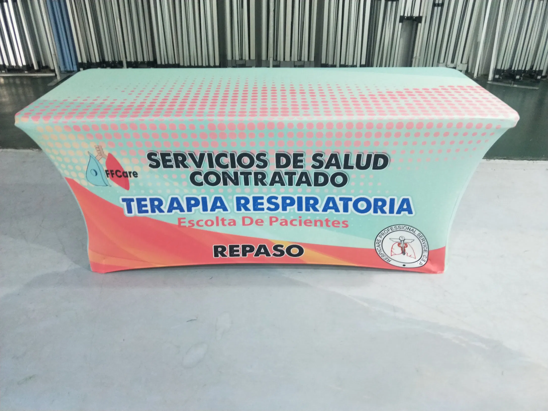 Custom Printed Trade Show Advertising Stretch Rectangular Table Cloth Spandex Table Cover