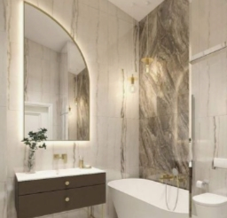 LED Mirror Wall Mounted Hanging Piece - 4mm Thickness, 3000K Gentle Light