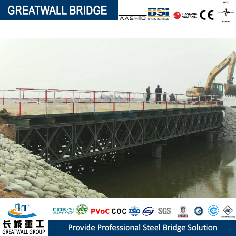 Bailey Trestle Bridge Piers and Deck Modular Design on-Site Construction