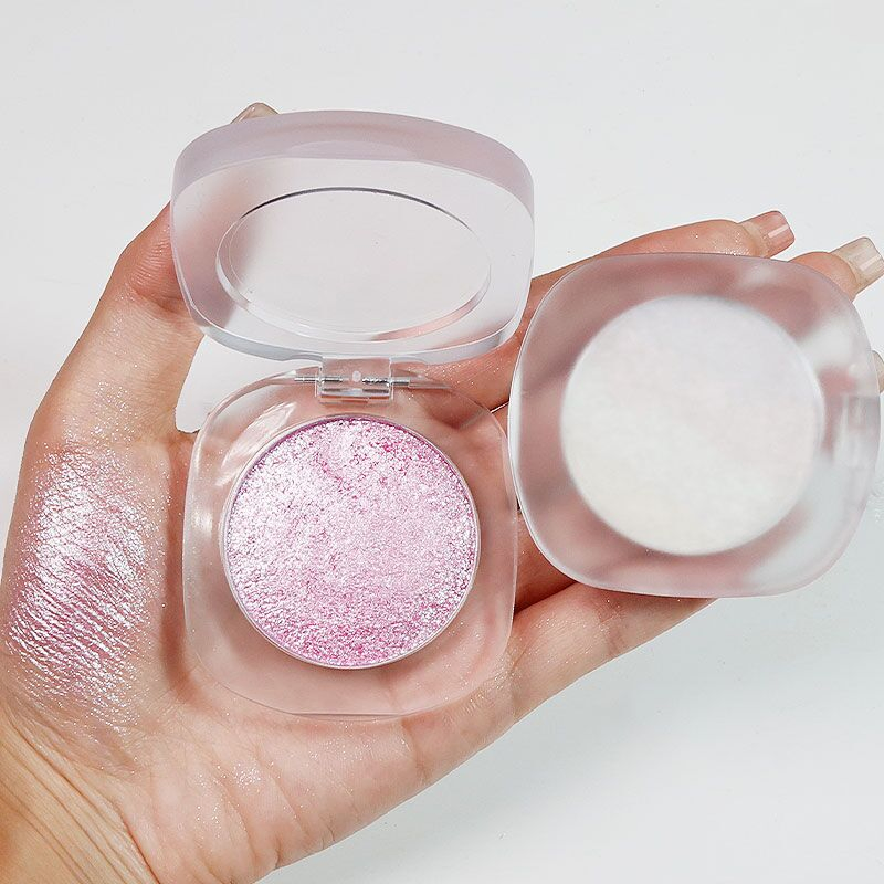 Wholesale Private Label Pigment Diamond Single Pressed Highlighter Makeup