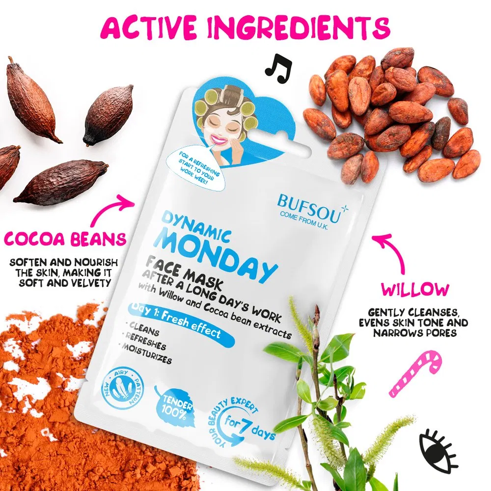 7days Face Sheet Mask Mask One Day One Pack for Different Skin Condition Every Day