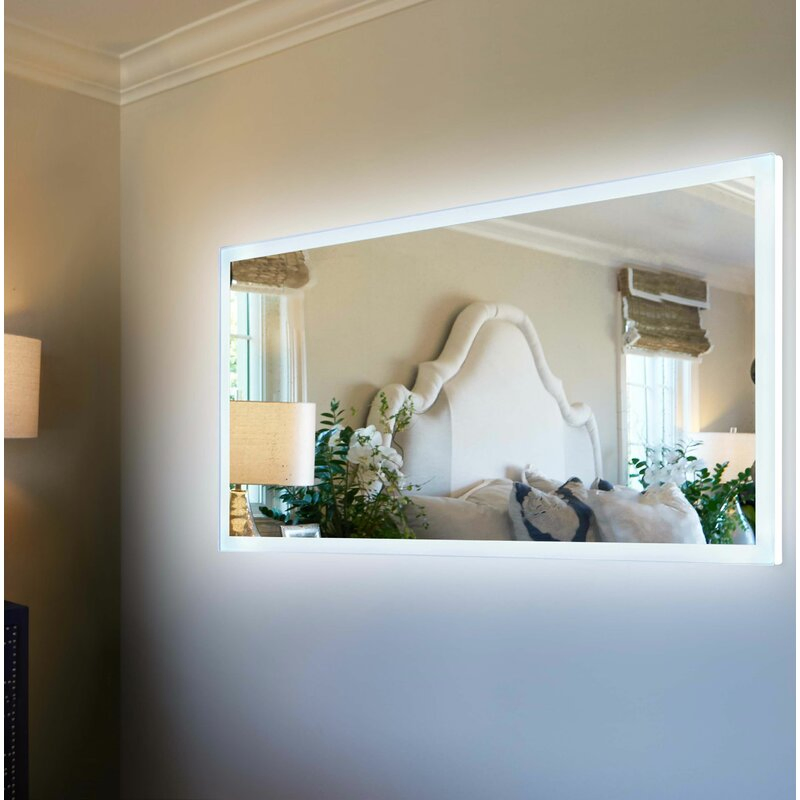 Hotel Home Decoration Wall Mounted Illuminated Rectangle Bathroom LED Mirror with Defogger