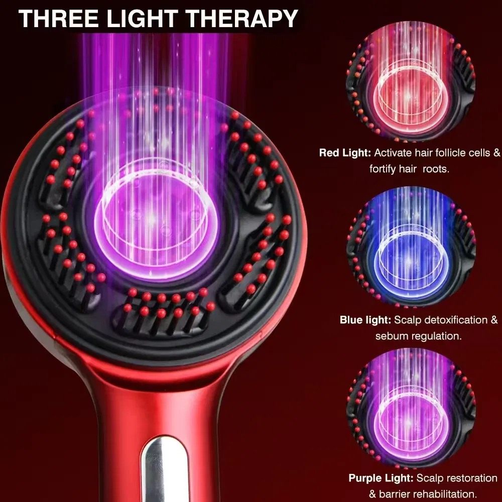 Multi Functional 3 in 1 Electric Scalp Massager with Oil Applicator Ipx7 Waterproof Portable Smart Scalp Hair Brush