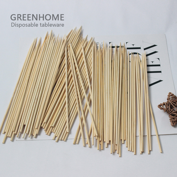 Disposable Biodegradable Simple Style Design Natural Environmental 200mm Bamboo Stick for BBQ