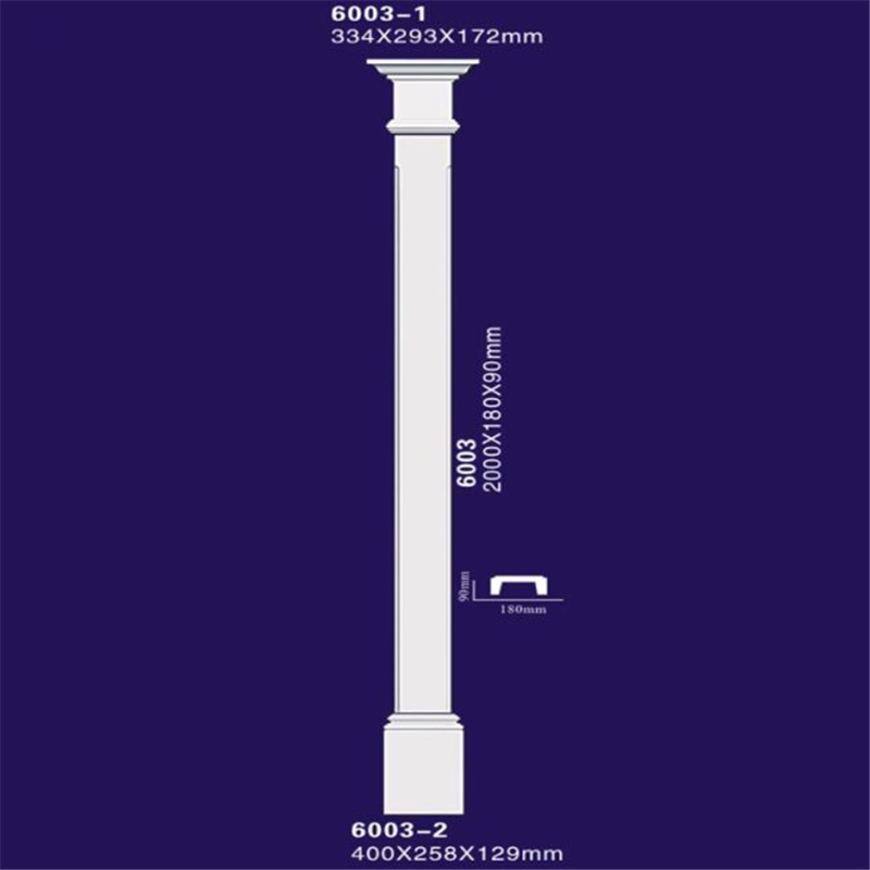 Square Shape Polyurethane Columns, Roman Column Mold for House Interior Decoration