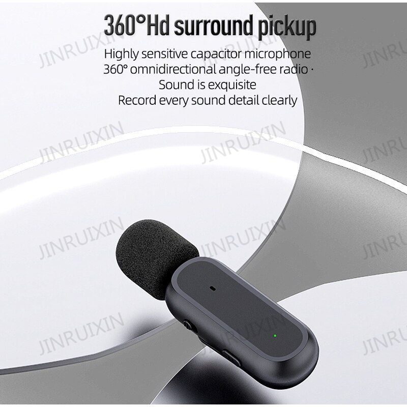 Wireless Microphone System Professional 2.4GHz Lavalier Mic Lapel Video Sound Recording Vlog Wireless Microphone K60 K61