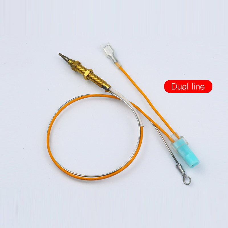 Gas Stove Universal Thermocouple 300mm Dual Line Thermocouple Gas Stove Accessories