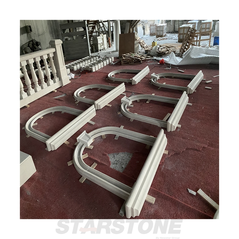 Classic Style Hand Carved Natural Limestone Custom Marble Window Door Surround