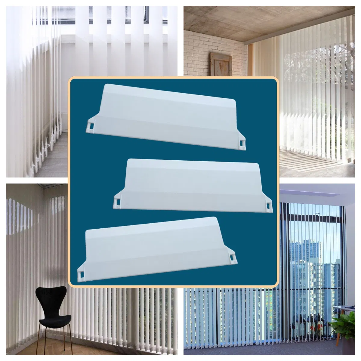 New 127mm Vertical Blind Bottom Plate Weighted Panel Plastic Bottom Plate