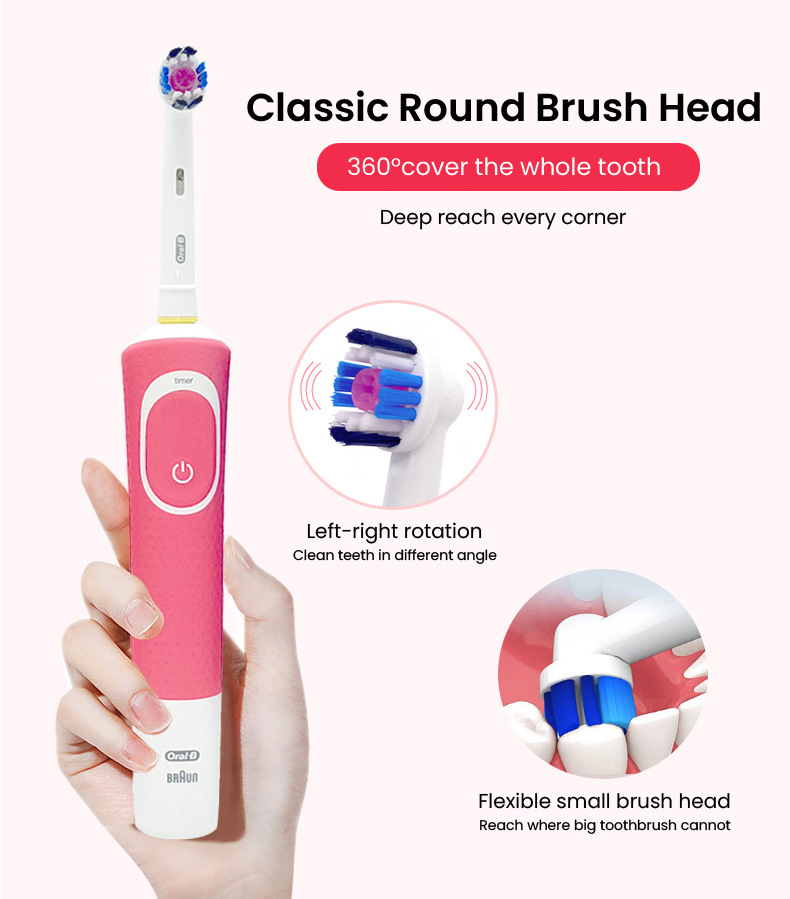 Oralbd100/D12 Soft Bristled Adult Induction Rechargeable Rotary Whitening Toothbrush