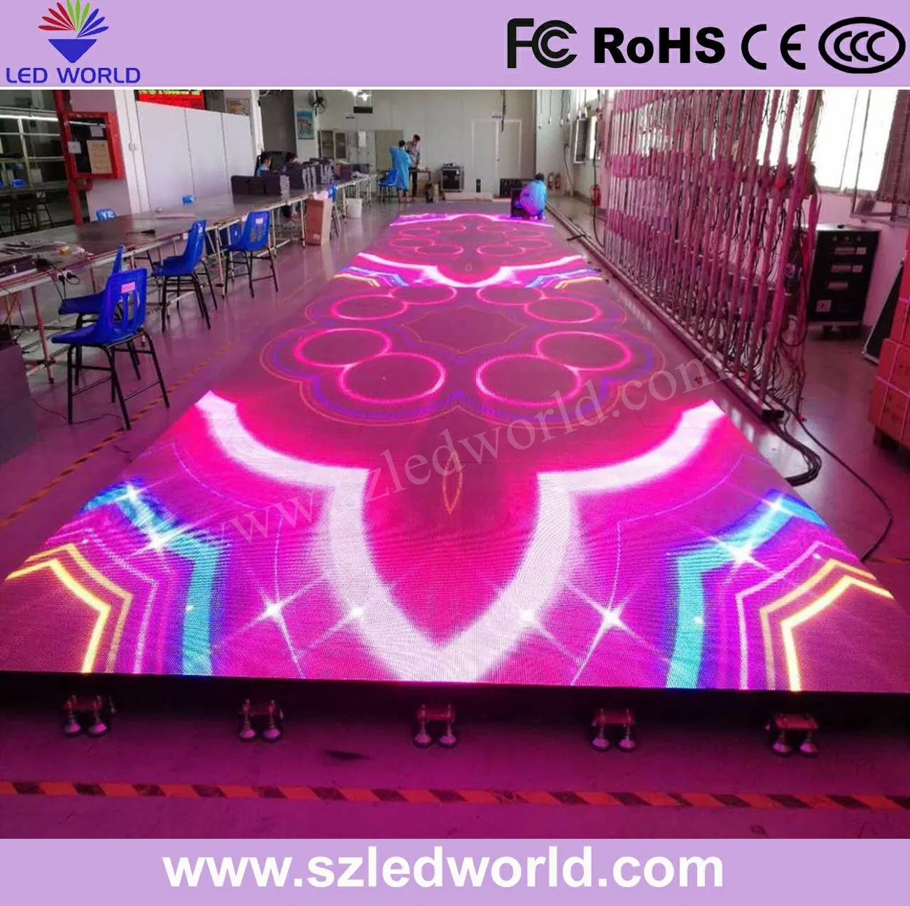 P3.91 Acrylic LED Dancing Floor Screen Display Panels with Sensing Chip