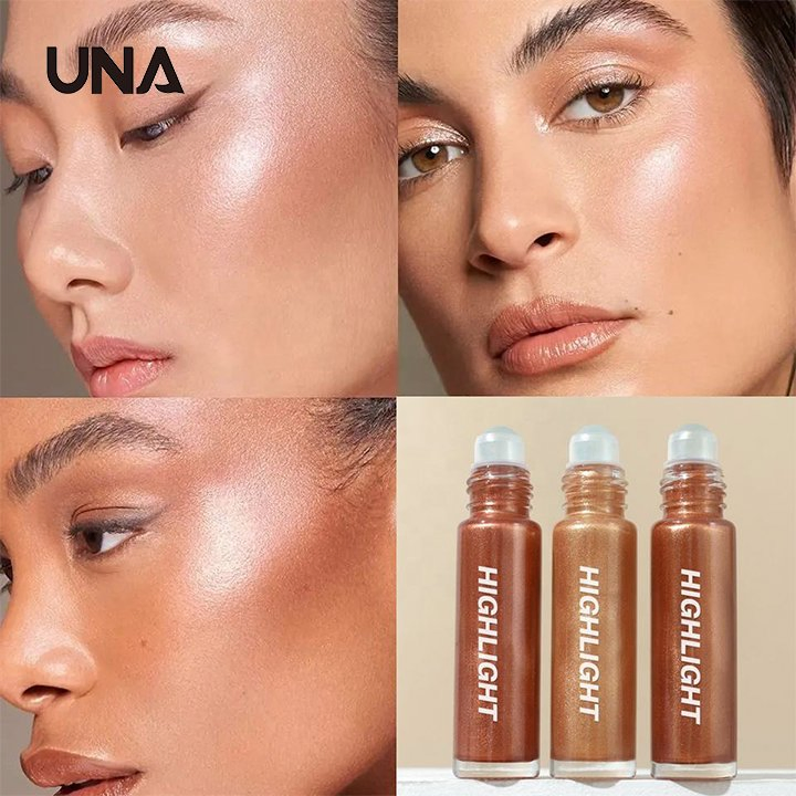 Wholesale Custom High Pigment Gold Face Creamy Highlighter Makeup Private Label Body Glow Shimmer Vegan Liquid Highlighter