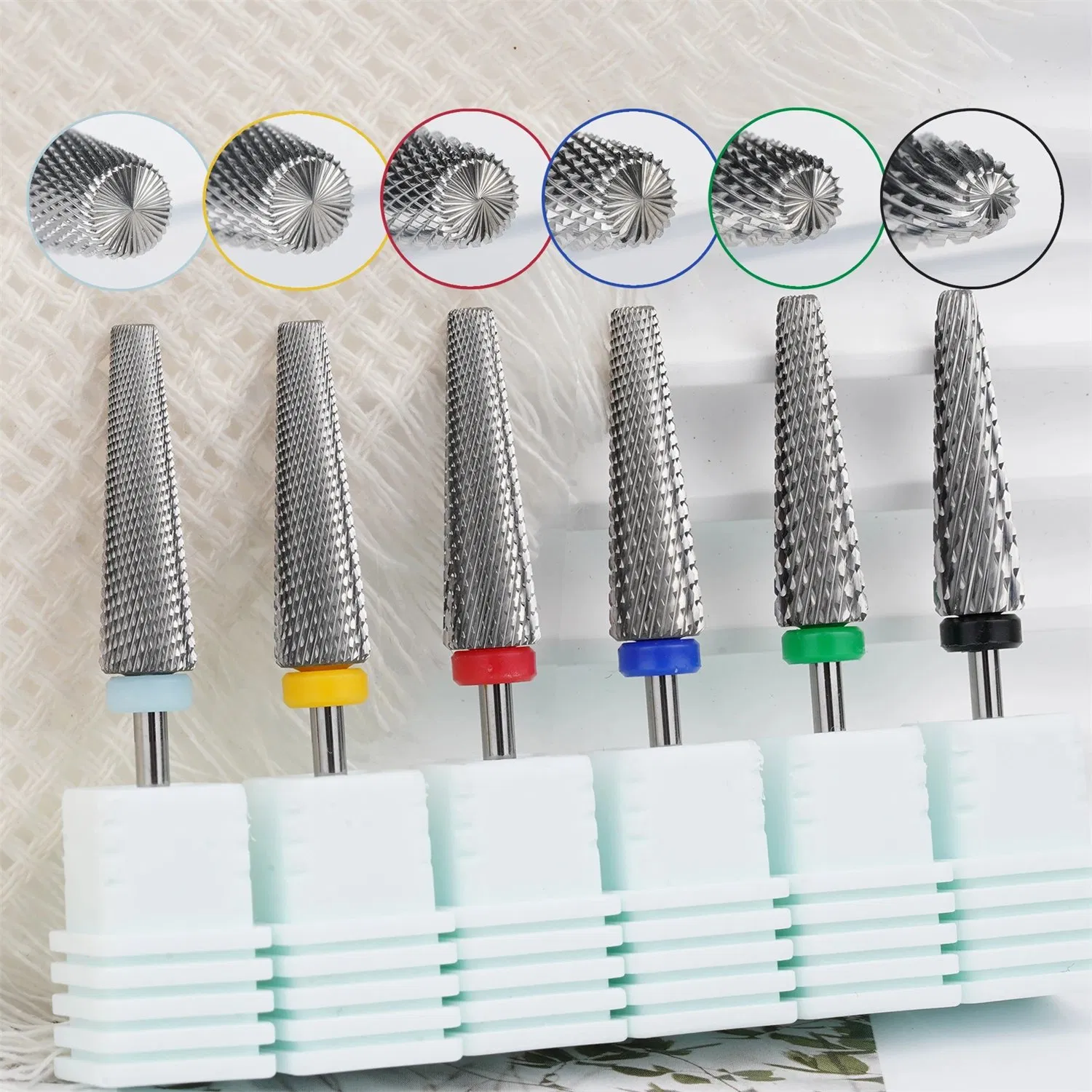 2.35mm Super Long 5 in 1 Tungsten Carbide Nail Drill Bits Cross Cut Uncoated Remove Hard Gel Manicure Tool