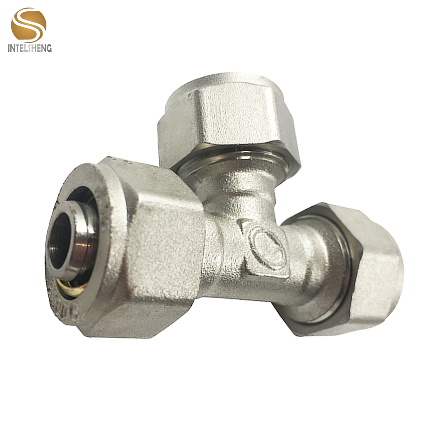 Brass Compressed Tee Air Fitting